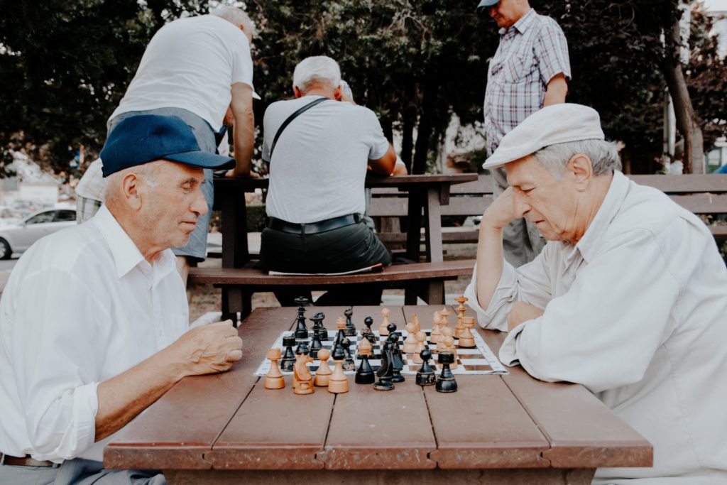 Joueurs d'échecs du parc
